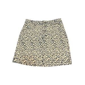 Hollister Leopard A-Line Mini Skirt Resort Wear Ultra High Waist Size 27/5